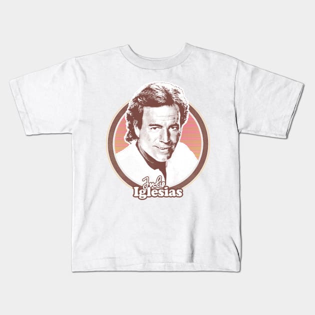 Julio Iglesias // Retro Style Fan Design Kids T-Shirt by DankFutura